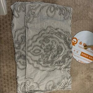 Pottery Barn Embroidered sham king size covers